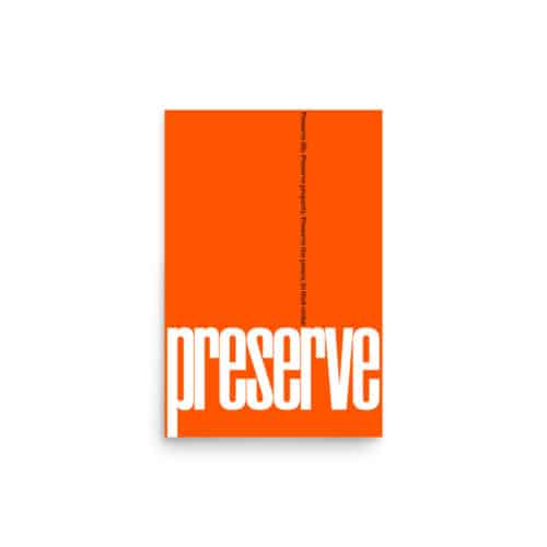Preserve Poster